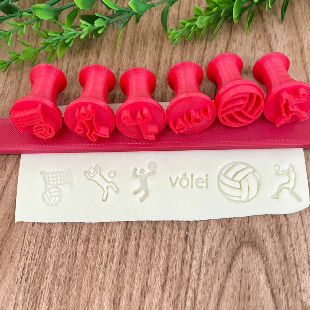 Kit 6 peças carimbo p/brigadeiro - Vôlei em Oferta na Shopee