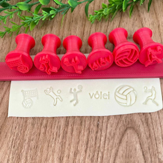 Kit 6 peças carimbo p/brigadeiro - Vôlei em Oferta na Shopee