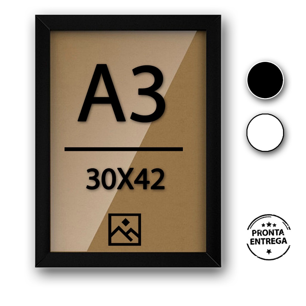 Quadro Moldura 30x42 cm A3 - POSTER - Vidro ou Acetato em Oferta na Shopee