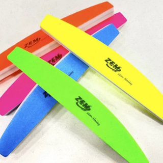 KIT C/10 Lixa de Unha para Manicure Boomerang ZEM 100/180 Buffer em Oferta na Shopee