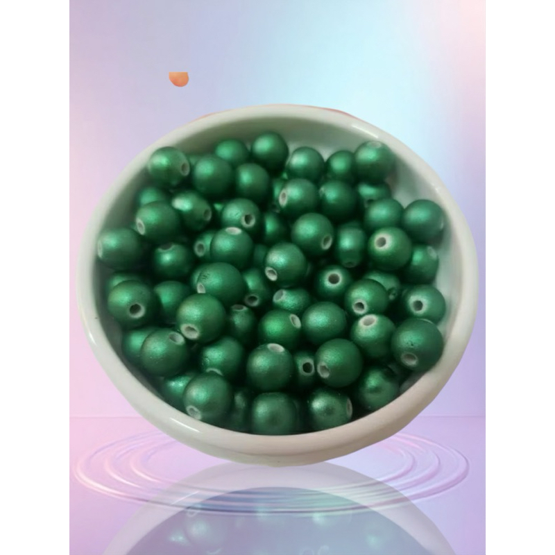 Miçangas Para Pulseiras Bola Emborrachada Verde Escuro 8mm 100gr aprox. 350 pçs Pronta Entrega em Oferta na Shopee