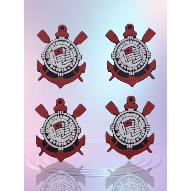 Aplique Emborrachado - Corinthians - 28x36mm - 10 un em Oferta na Shopee