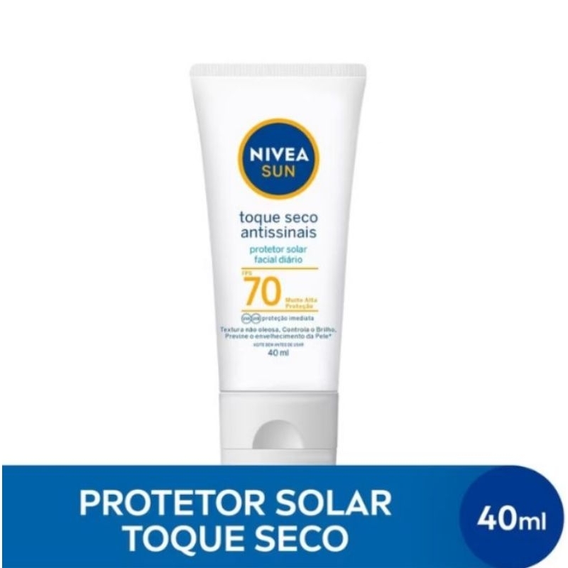 Protetor Facial Nívea  Toque Seco FPS70 40ml