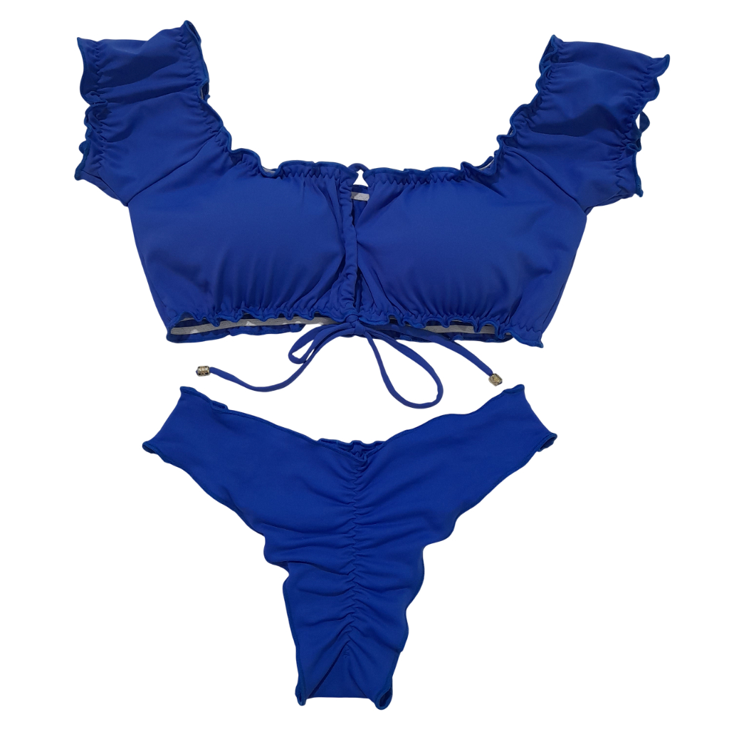 Biquíni Ciganinha, Cropped, Com Bojo, Calcinha Ripple Levanta BumBum