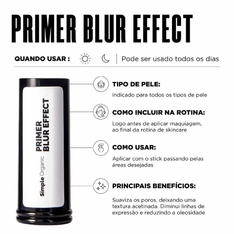 Primer Blur Effect Simple Organic - 12g n Loreal,Blur profissional