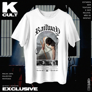 Camiseta Unissex BANG CHAN Stray Kids SKZ 'Railway' Aesthetic em Oferta na Shopee