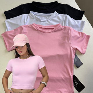 Kit blusa academia suplex feminina basico dia a dia manguinha baby tee blusinha em Oferta na Shopee