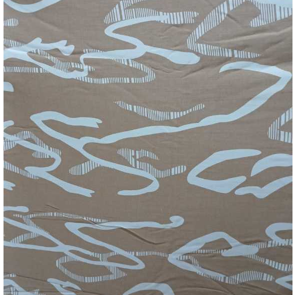 TECIDO VISCOLINHO ESTAMPADO (COD.60) COR BEGE 1,50 DE LARGURA 100% VISCOSE