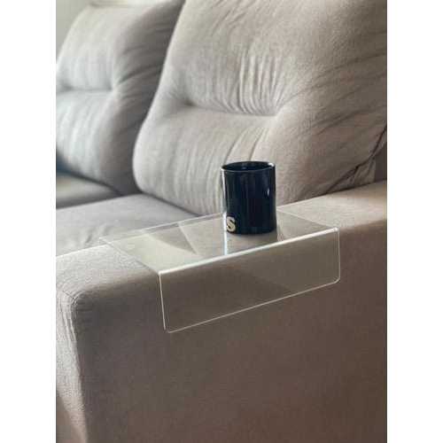 Porta copos sofá braço sofá esteira bandeija acrílico invisivel decoração sala