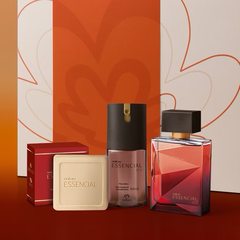 Kit Natura Essencial Ato Masculino perfume + deo corporal + sabonete em barra