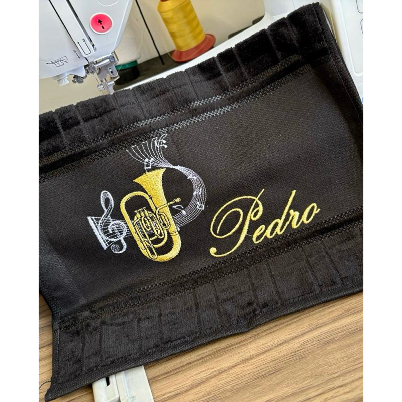 Toalha Bordada Personalizada Musica Instrumento Musical - tamanho lavabo em Oferta na Shopee
