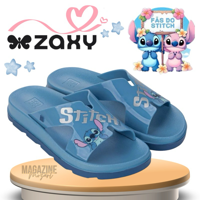 Chinelo Slide Feminino Stitch Zaxy Disney Daily