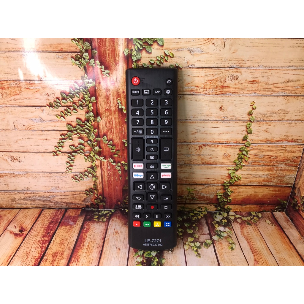 controle remoto lg lcd com smart 4 k netflix prime video disnep +  globopay, LE - 7271