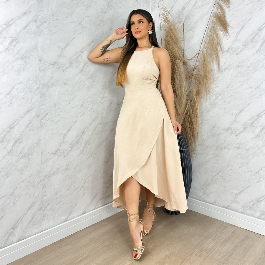 Conjunto Feminino Saia Envelope Cropped frente Única Conjunto Saia Midi blusa de Amarrar nas costas