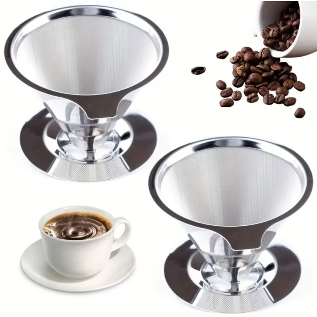 Filtro coador de café inox 103 -coador de café grande sem uso de papel