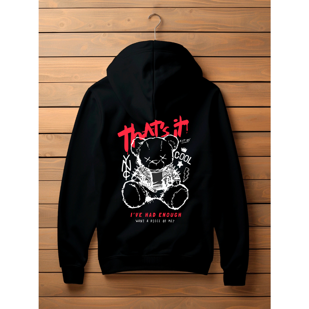Blusa de Frio Moletom Casaco Masculino e Feminino Urso Blusão Canguru Jaqueta Flanelada Super Macia e Confortável