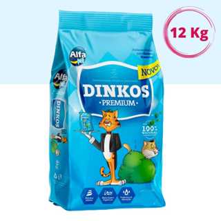 Areia Sanitária Higiênica Para Gatos Anti Odor Dinkos Com Perfume Pacote de 12kg em Oferta na Shopee