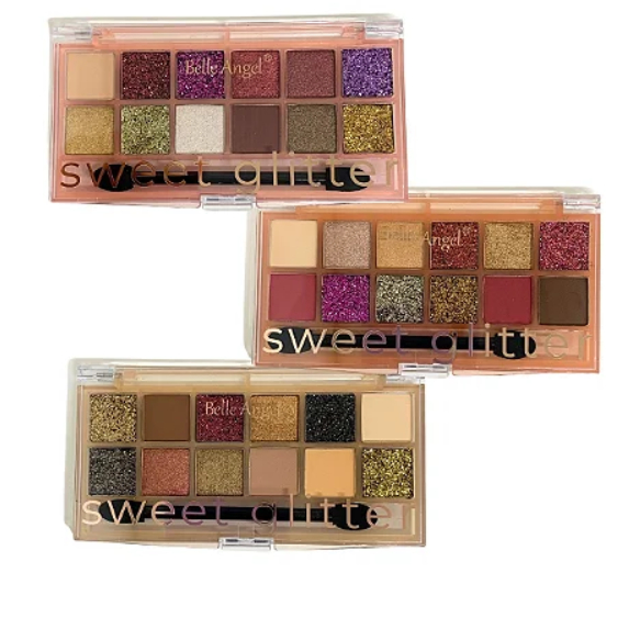 ✨ Paleta de Sombras Sweet Glitter Belle Angel B147 – Glitter e Glamour para Seus Olhos! ✨