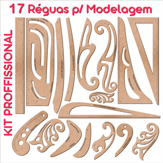 17 Réguas Corte Costura e modelagem esquadros curva francesa PROFISSIONAL em Oferta na Shopee