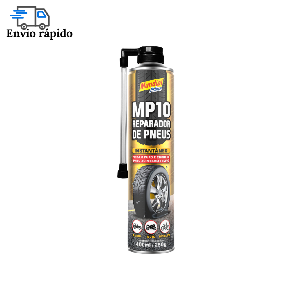 Reparador De Pneus Instantâneo 400ml/250g - Mundial Prime em Oferta na Shopee