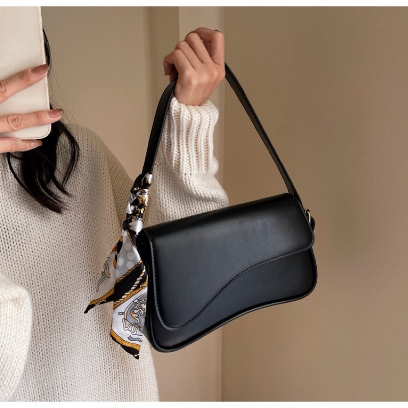 Bolsa feminina crossbody de cor sólida elegante ombro 2 alças [2010]