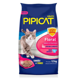 Areia Higiênica Pipicat Floral 12kg em Oferta na Shopee