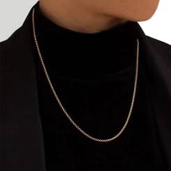 Colar Feminino Rommanel Elo Português Banhado A Ouro 18k Tamanho 50cm 532522