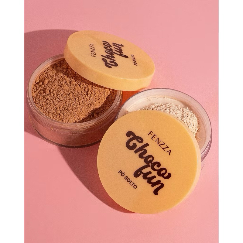LANÇAMENTO Pó Solto Choco Fun Translucido Collection by Fenzza Resistente à Água Soft Focus em Oferta na Shopee