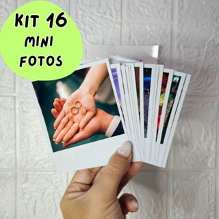 Mini Fotos Kit c/ 16 Fotos Retrô Personalizadas Quadradas 7x8 em Oferta na Shopee