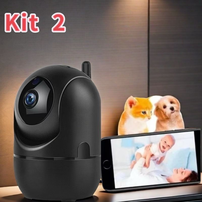Kit Babá Eletrônica Câmera Sem Fio Visão Noturna Infravermelho