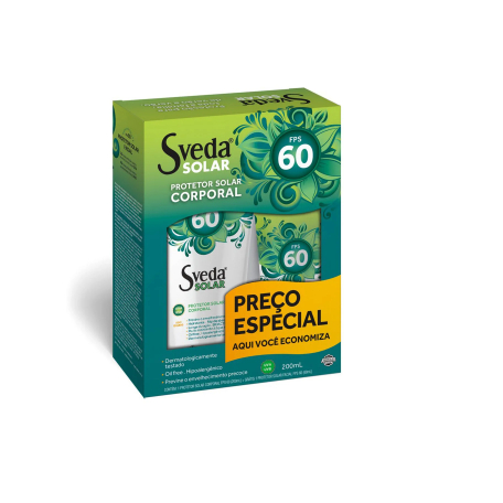 Kit Protetor Solar Sveda Corporal FPS60 200ml + Protetor Solar Sveda Facial FPS60 60ml