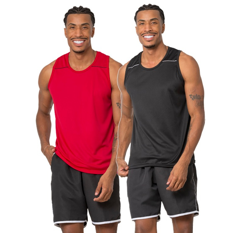 KIT COM 2 REGATA MASCULINA DRYFIT LISA ESPORTE CORRIDA ACADEMIA LEVE CONFORTAVEL CAMISETA MASCULINA