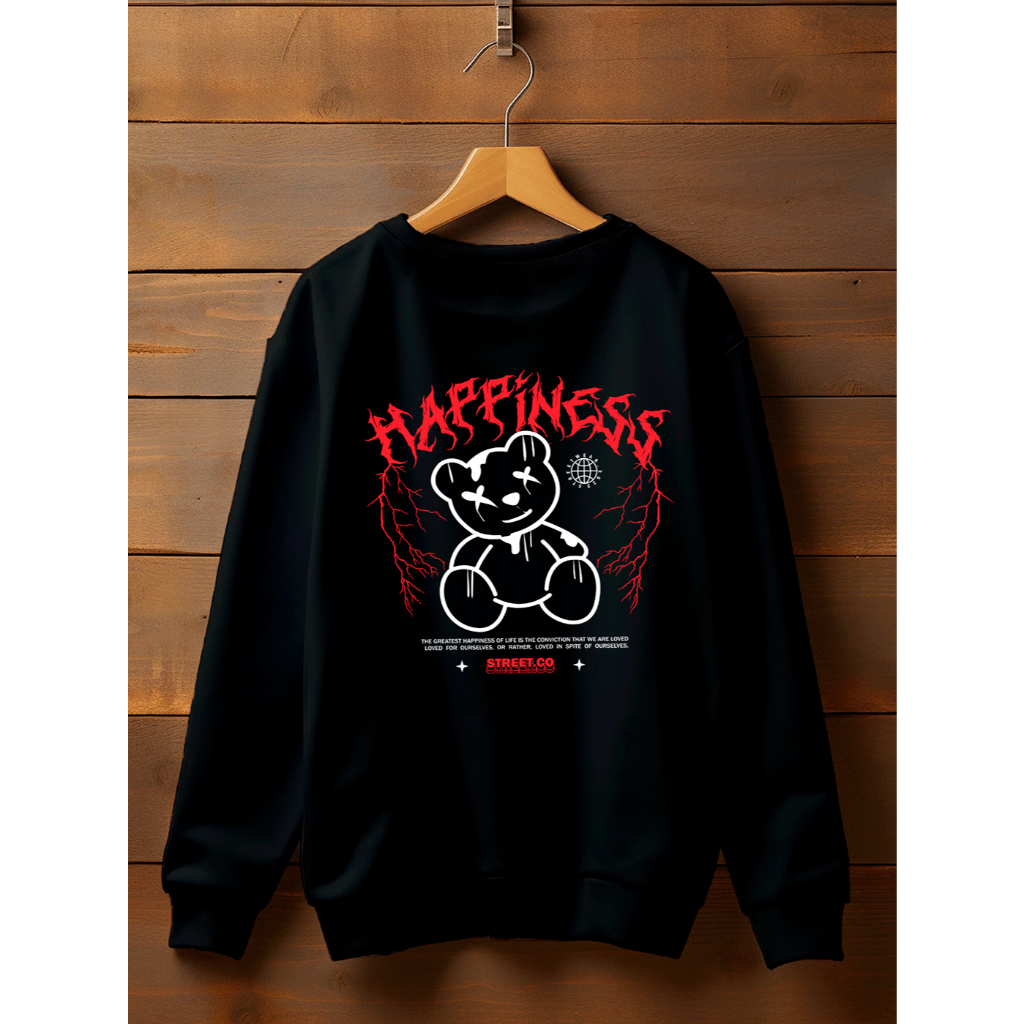 Blusa De Frio Moletom Gola Redonda Unissex Basico Careca Casaco Feminino Masculino Flanelado Urso