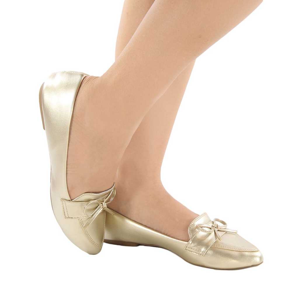 Sapato feminino sapatilha bico fino