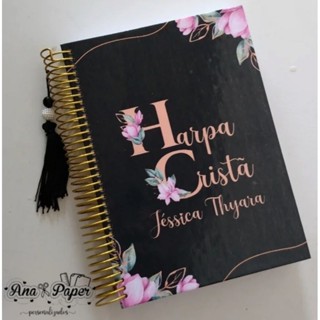 Harpa Cristã Personalizada com espiral metálico em Oferta na Shopee