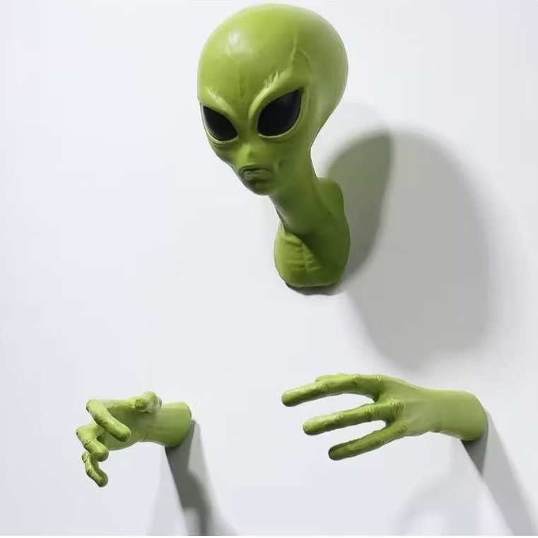 Alien, decoração de parede, suporte parede alien, et