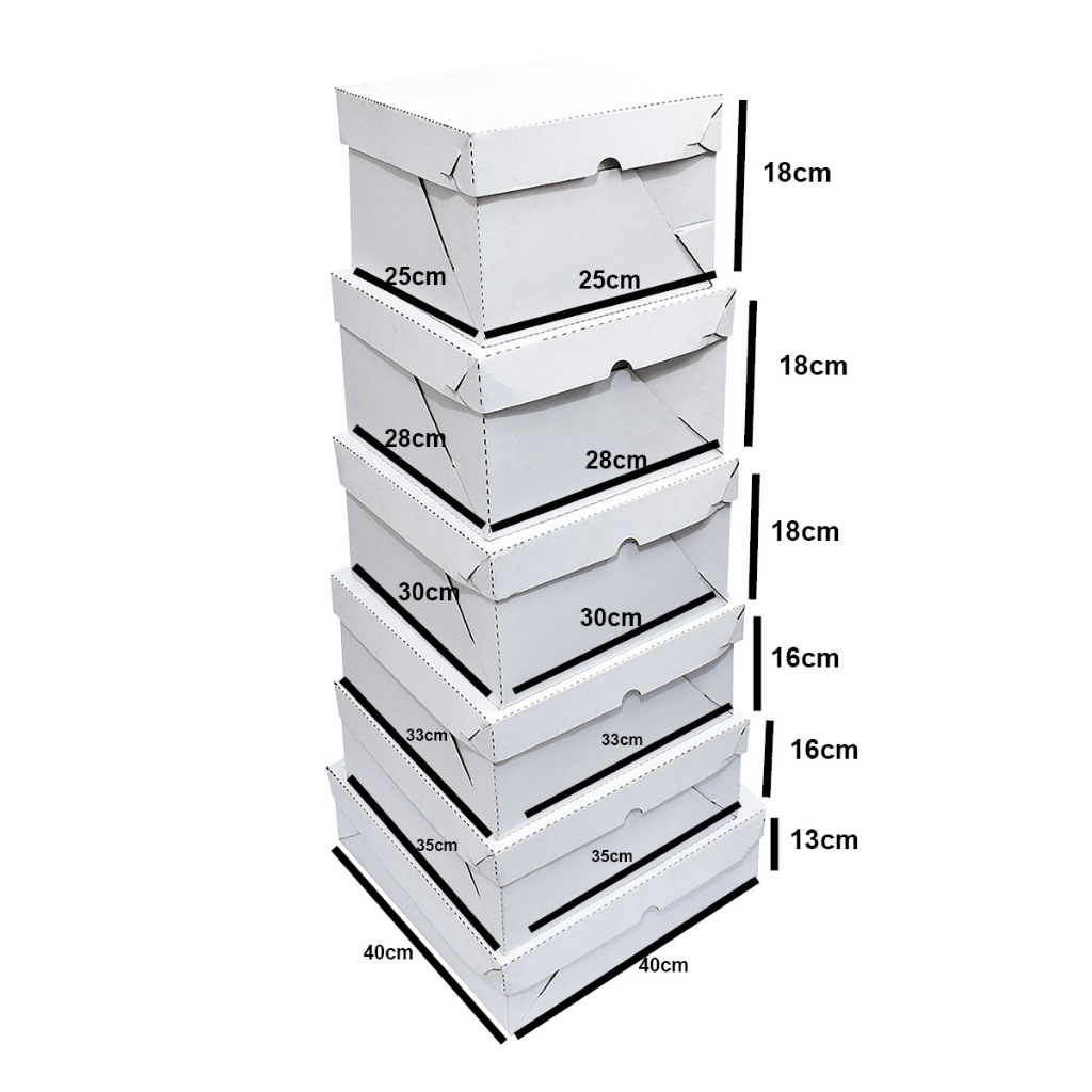Kit 5 Caixas para Bolos e Torta Papelão Transporte Montável em Oferta na Shopee