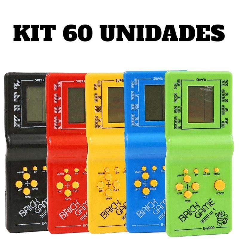 Kit 60 Mini Game Portátil Retro Brinck Game 9999 Jogos Envio Rápido Cores Sortidas
