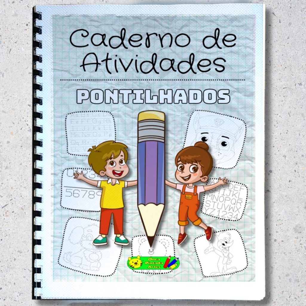 Caderno de atividades Pontilhados, Livro de Atividades, para crianças, book ativities