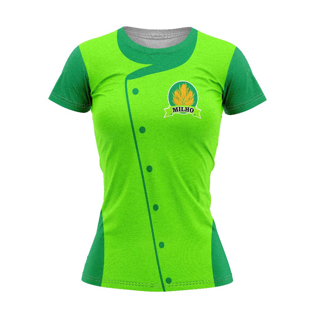 MILHO T-Shirt Blusa Malha Casual Feminina Camisa PROFISSÃO MILHO