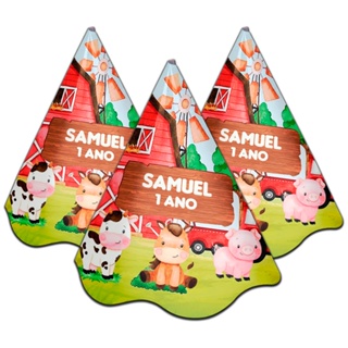 15,20,25,30,35 Chapéu Aniversario Infantil Personalizado Fazendinha Elásticos Lembrancinha Criamos Qualquer Tema em Oferta na Shopee
