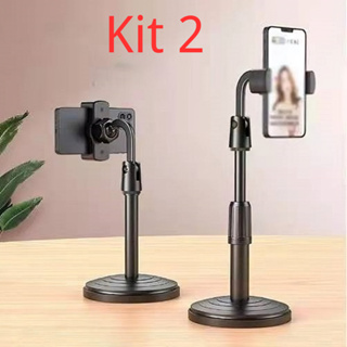 Kit 2 Suporte Tripé Para Mesa Celular Mini Pedestal Ajustável 360° em Oferta na Shopee