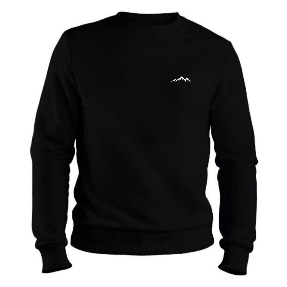Detalhes do Moletom Masculino Gola Careca Algodão Blusa De Frio Flanelado Envio Imediato Estampa Montanha Oferta