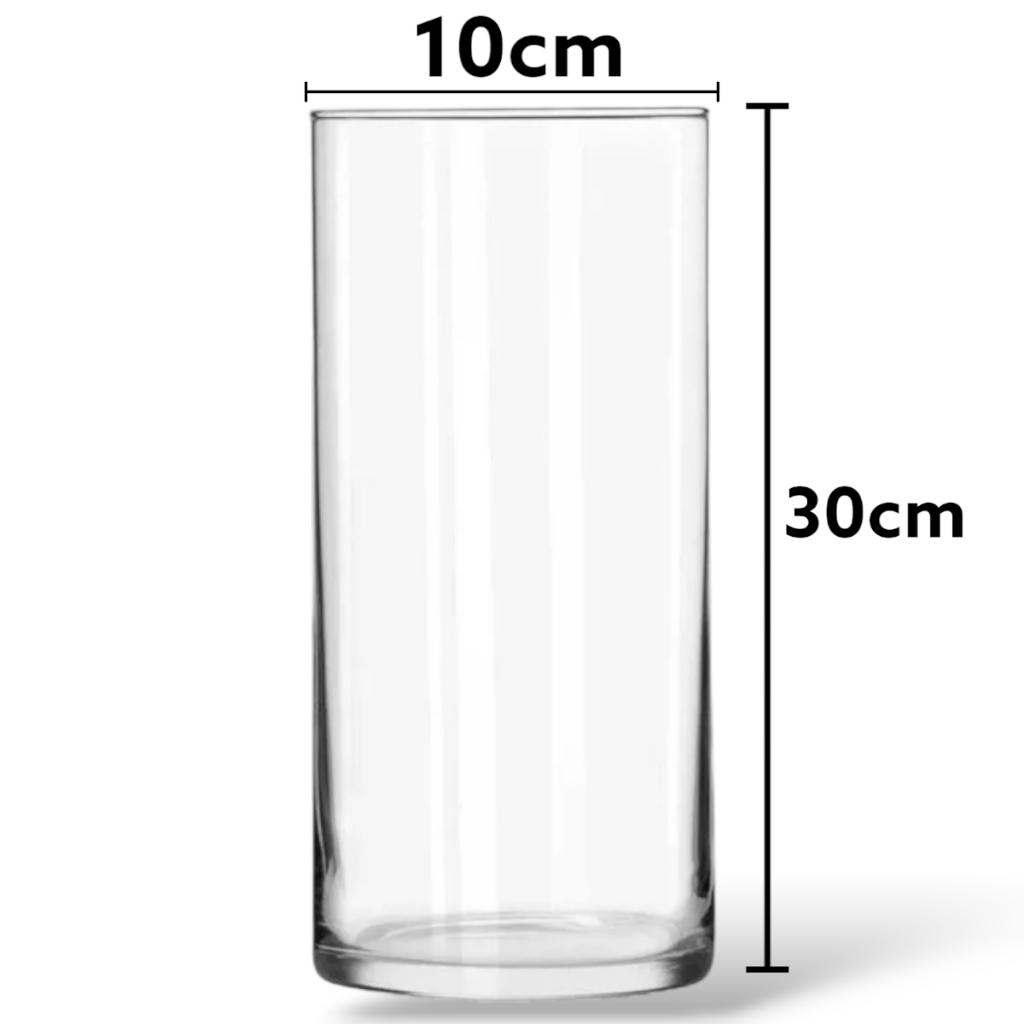 Vaso vidro 10x30cm altura liso cilíndrico decoração flores transparente casamentos mesas em Oferta na Shopee