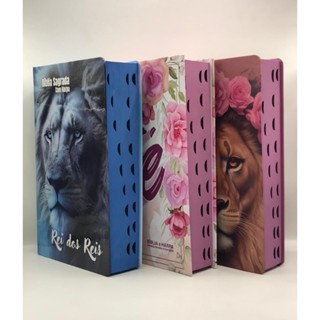 Kit com 3 Bíblias Sagrada Tamanho Grande com Harpa Palavras de Jesus em Vermelho Capa Dura em Oferta na Shopee