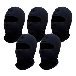5 touca Ninja Balaclava Preta Tamanho Único Algodão