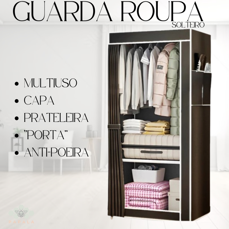 Guarda Roupa Dobravel Armario Desmontavel Para Organizador De Roupa 8 Divisorias