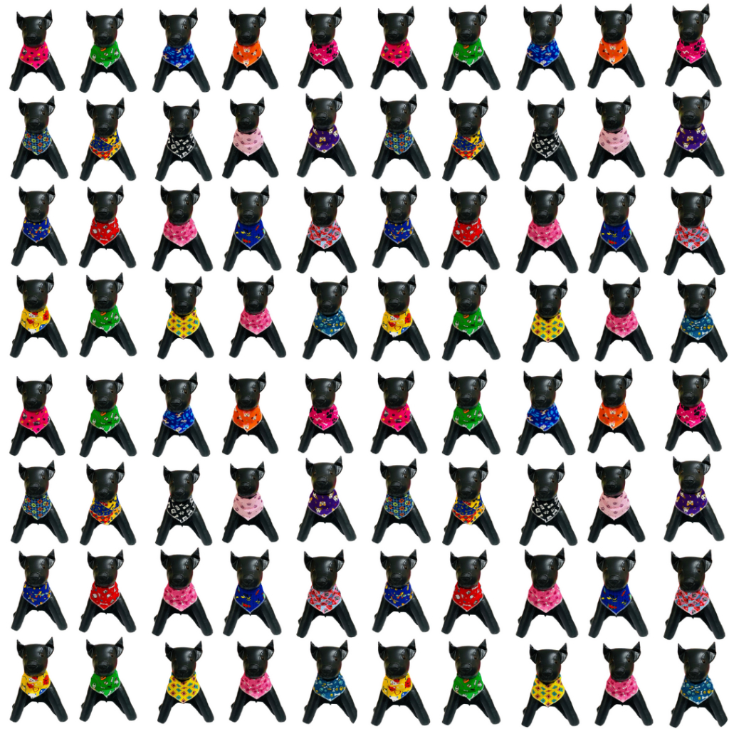 kit 100 bandanas para banho e tosa pet shop em Oferta na Shopee