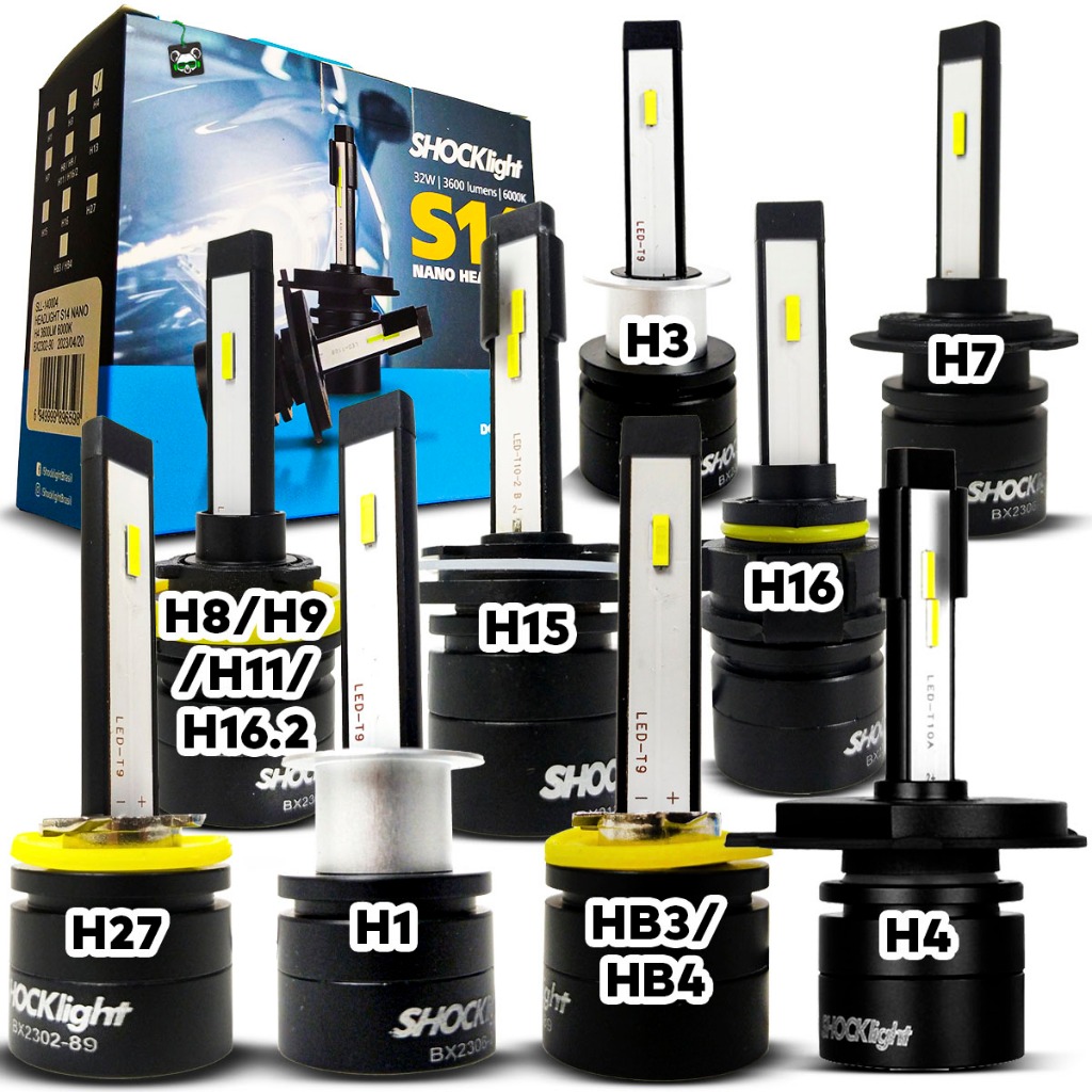 Lâmpada Led Shocklight S14 Nano Headlight 3600 Lumens 6000k em Oferta na Shopee
