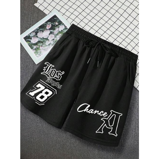 Bermuda Masculina Los ANGELES Básico Leve Algodão Short Moletom Flanelado